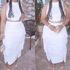 White Women's Skirt Set